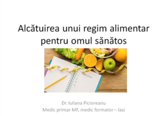 Alcatuirea unui regim alimentar pentru omul sanatos