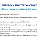 Codul European Împotriva Cancerului: 12 căi pentru a vă reduce riscul de apariție a cancerului